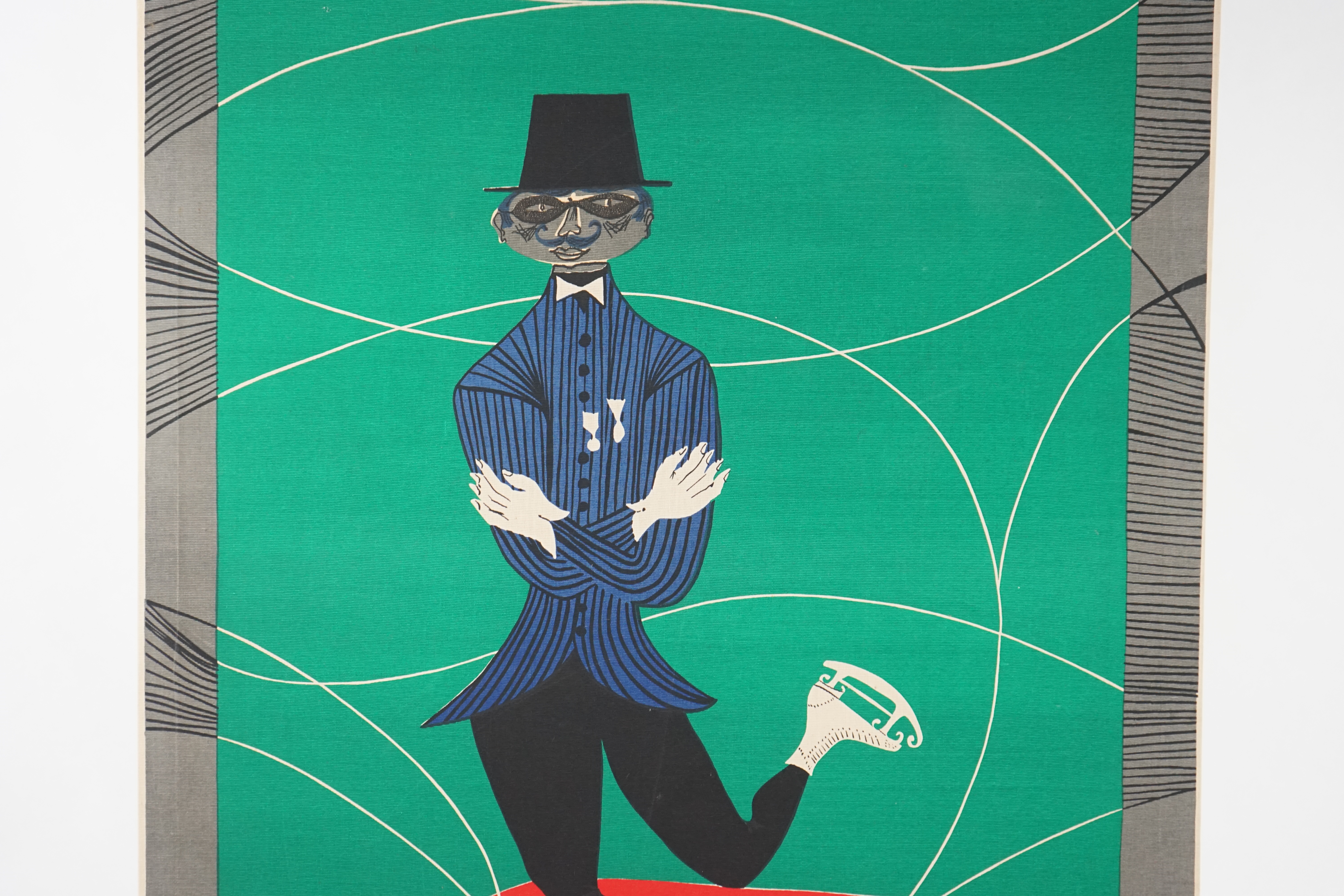 Pierre Olivier, Dandy skater, machined tapestry, 181 x 131cm
